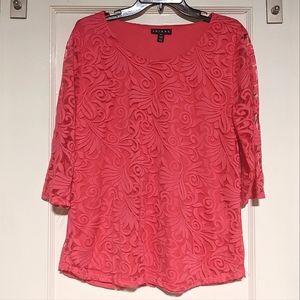 Tribal Lace Pink Top Sz Large